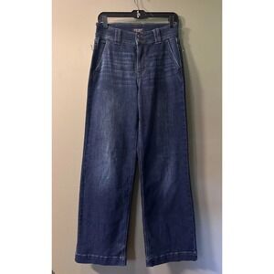 Judy Blue Stretch High Rise Wide Leg Jeans Womens 5/27 (28x31) JB82642 Dark